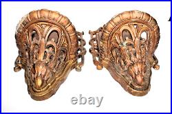 Pair of 1930's After Sunset Lightolier Deco Slip Shade Sconces