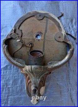 Pair of Lightmaster Slip Shade Art Deco Wall Sconces Lights-as-is-READ