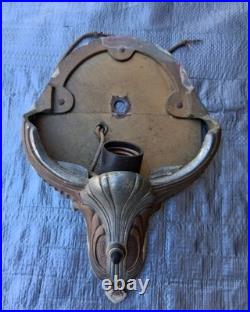 Pair of Lightmaster Slip Shade Art Deco Wall Sconces Lights-as-is-READ