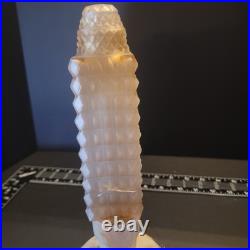 Pair of Vintage Art Deco Bullet Torpedo Skyscraper Boudoir Table Lamps Beige