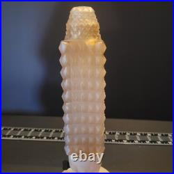 Pair of Vintage Art Deco Bullet Torpedo Skyscraper Boudoir Table Lamps Beige