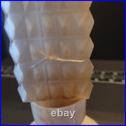 Pair of Vintage Art Deco Bullet Torpedo Skyscraper Boudoir Table Lamps Beige