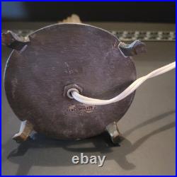 Pair of Vintage Art Deco Bullet Torpedo Skyscraper Boudoir Table Lamps Beige