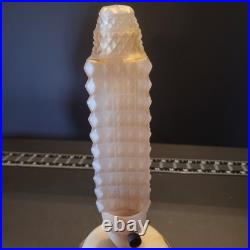 Pair of Vintage Art Deco Bullet Torpedo Skyscraper Boudoir Table Lamps Beige