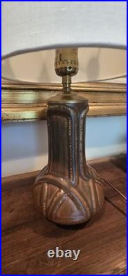 Pewabic Detroit ORIGINAL Vintage Art Pottery Cinnamon Celtic Art Deco Lamp