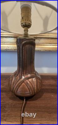 Pewabic Detroit ORIGINAL Vintage Art Pottery Cinnamon Celtic Art Deco Lamp