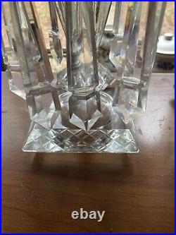 Pr 16 Art Deco Cut Glass Boudoir Buffet Vanity Lamps Crystal 20 Prisms 6.5
