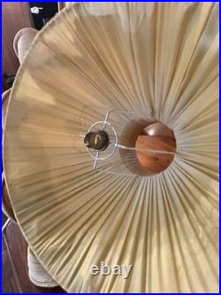 Queen 21Antique GOLD SATIN Vintage Boudoir Lampshade Ruffled AMAZING Art Deco