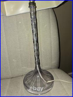 RARE 18 Art Deco French Crystal Cut Glass Candlestick Lamps Lavender Amethyst