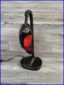 RARE! ANTIQUE BRONZE GLASS FISH LAMP, Nice piece