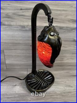 RARE! ANTIQUE BRONZE GLASS FISH LAMP, Nice piece