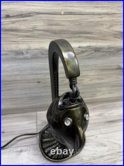 RARE! ANTIQUE BRONZE GLASS FISH LAMP, Nice piece