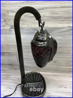 RARE! ANTIQUE BRONZE GLASS FISH LAMP, Nice piece