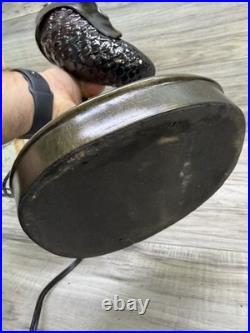 RARE! ANTIQUE BRONZE GLASS FISH LAMP, Nice piece