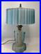 RARE_Antique_Art_Deco_Frosted_Blue_Glass_Boudoir_Lamp_READ_13_5_in_01_iafl