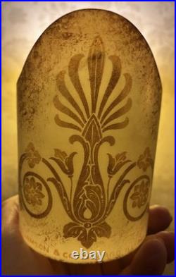 RARE Beardslee Williamson Art Deco Glass Electric Light Fixture Lamp Shade