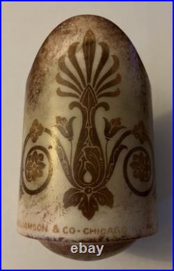 RARE Beardslee Williamson Art Deco Glass Electric Light Fixture Lamp Shade