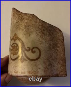 RARE Beardslee Williamson Art Deco Glass Electric Light Fixture Lamp Shade