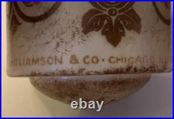 RARE Beardslee Williamson Art Deco Glass Electric Light Fixture Lamp Shade