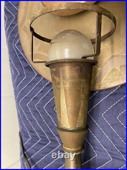 RARE LEROY DOANE ART DECO TABLE LAMP with STENCIL DECORATION, Patent 8-11-31