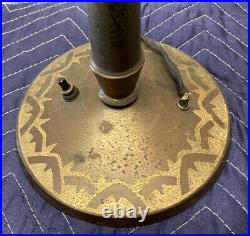 RARE LEROY DOANE ART DECO TABLE LAMP with STENCIL DECORATION, Patent 8-11-31