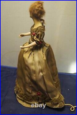 RARITY Antique 1920s Art Deco Porcelain Doll Victorian Lady Lamp Shade