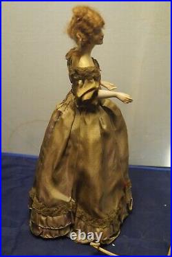 RARITY Antique 1920s Art Deco Porcelain Doll Victorian Lady Lamp Shade