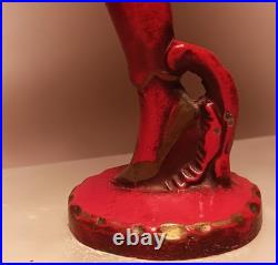 RED PIXIE vtg art deco gerdago harlequin lamp jb hirsch marble globe dance girl
