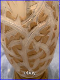 Rare 1921 Rene Lalique Ronce Design Art Deco Pair Of Electrified Lamps