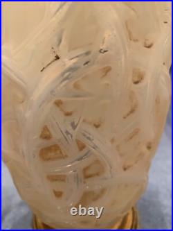 Rare 1921 Rene Lalique Ronce Design Art Deco Pair Of Electrified Lamps