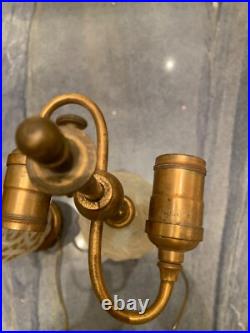 Rare 1921 Rene Lalique Ronce Design Art Deco Pair Of Electrified Lamps