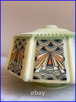 Rare 1930's Art Deco Milk Glass Lampshades