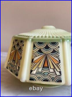 Rare 1930's Art Deco Milk Glass Lampshades