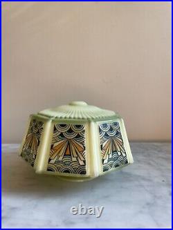 Rare 1930's Art Deco Milk Glass Lampshades