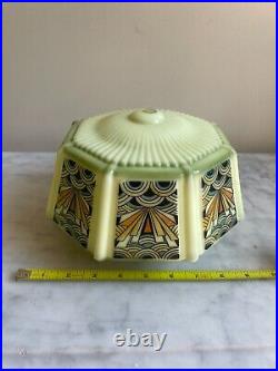 Rare 1930's Art Deco Milk Glass Lampshades