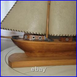 Rare Antique 1930's Art Deco Yacht Boat Table Lamp Wood All Original And Working