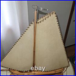 Rare Antique 1930's Art Deco Yacht Boat Table Lamp Wood All Original And Working