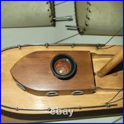 Rare Antique 1930's Art Deco Yacht Boat Table Lamp Wood All Original And Working