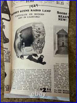 Rare Antique A. W. Reiser Cast Iron Peacock/Art Deco/radio/TV Lamps