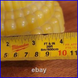 Rare Antique Art Deco Yellow Glass Lamp Set 13