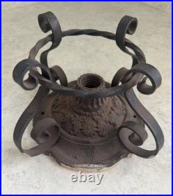 Rare Antique Vintage Art Deco Spanish Revival Wrought Cast Ceiling Light Fixture