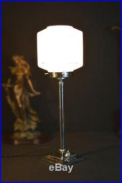 Rare Art Deco Chrome Lamp Stone Masons Lodge of Hope 4436 Birmingham 1948