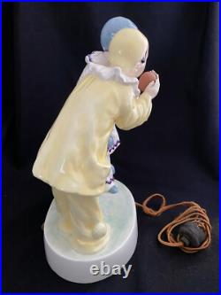 Rare Art Deco Goldscheider Two Pierrot Boys Lamp Figurine Lavergne Austria