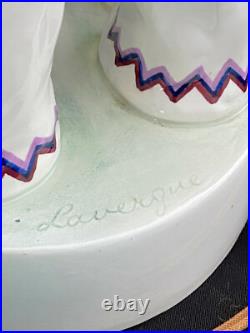 Rare Art Deco Goldscheider Two Pierrot Boys Lamp Figurine Lavergne Austria