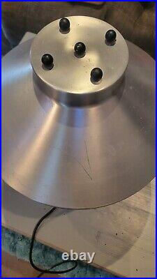 Rare Art Deco Machine Age Lamp- Brushed Aluminum- Very Unique Piece