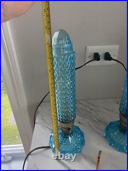 Rare Blue torpedo lamps set