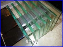 Rare Desny French Art Deco Lamp Demeter Modernist Chrome & Glass Table Light