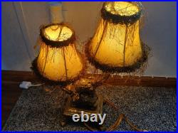 Rare Elephant Lamp Stunning Unique Vintage Gold Tone Works Great