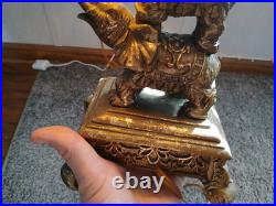 Rare Elephant Lamp Stunning Unique Vintage Gold Tone Works Great