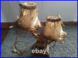 Rare Elephant Lamp Stunning Unique Vintage Gold Tone Works Great
